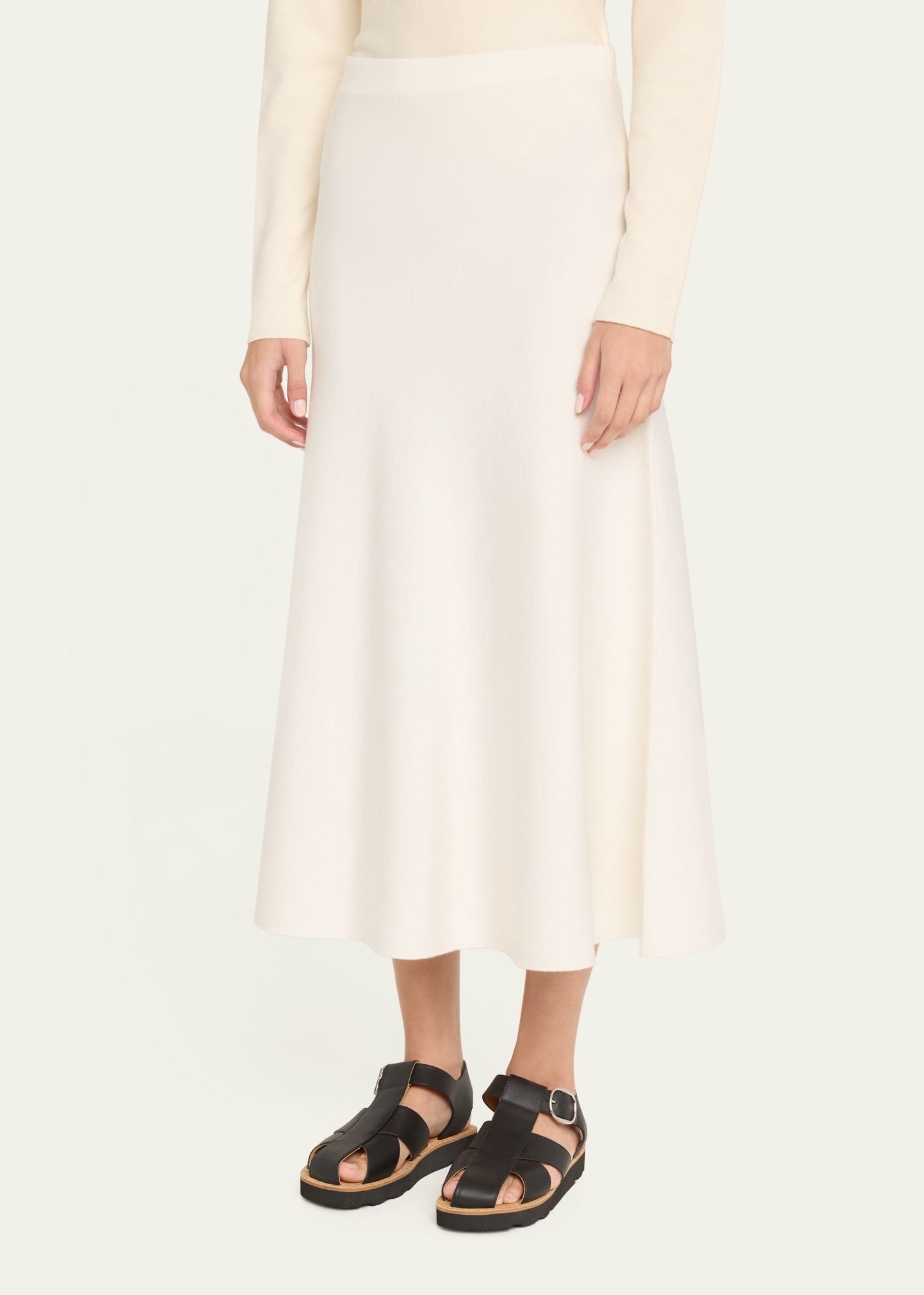 Freddie Midi Wool-Cashmere Skirt - 4
