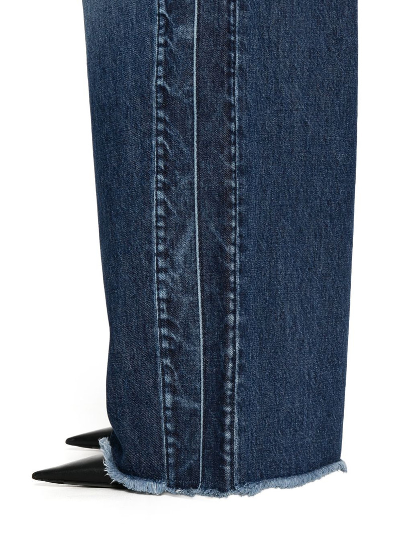 panelled frayed jeans 5