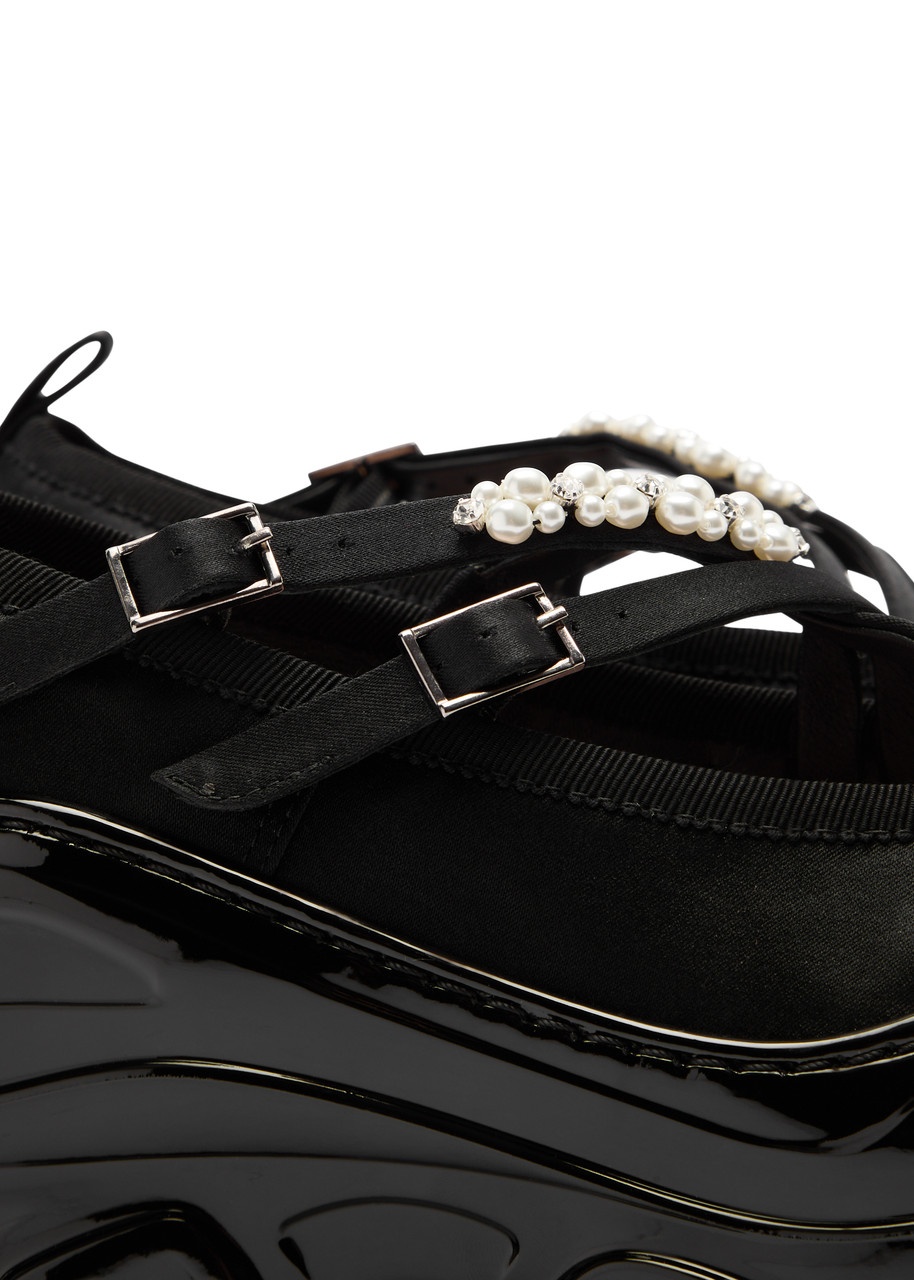 Simone Rocha Embellished Satin Sneakers - 4