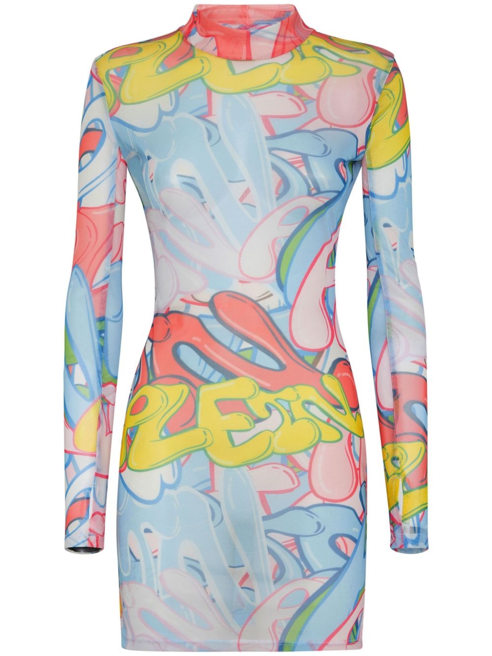 Bombing Graffiti-print mini dress - 1