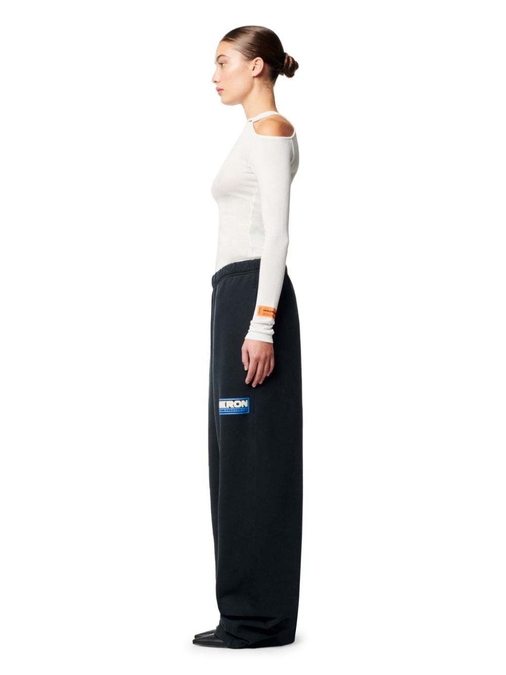 cut-shoulder crewneck top - 3