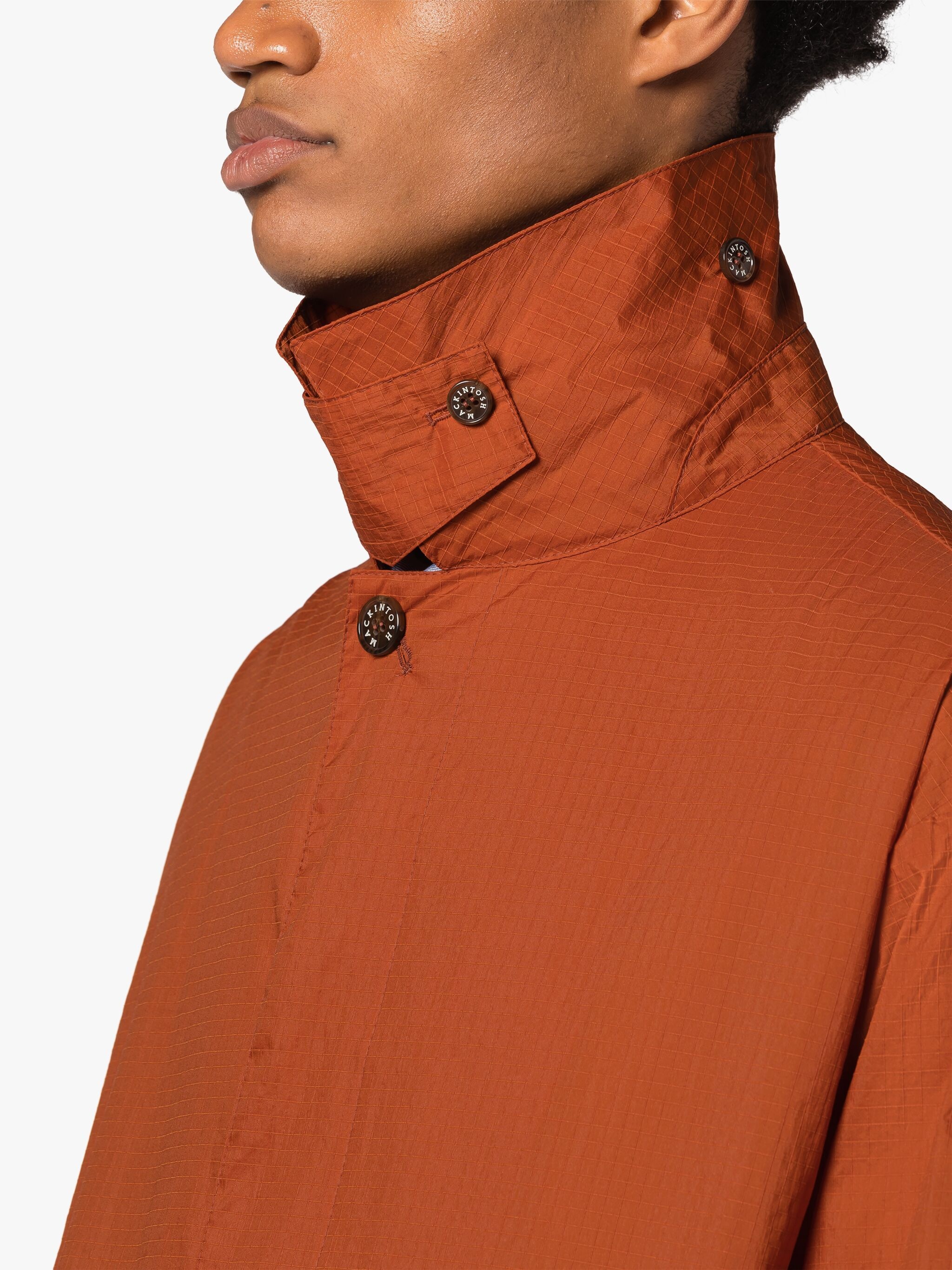 SOHO ORANGE NYLON PACKABLE RAINCOAT - 4