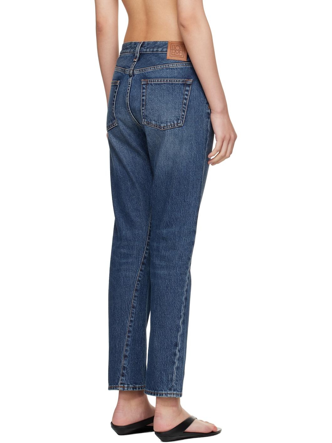 Blue Twisted Seam Jeans - 3