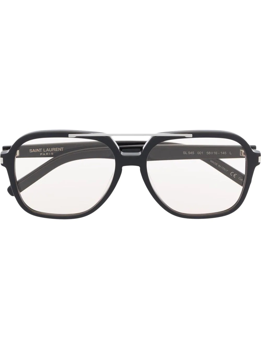 logo square-frame glasses - 1