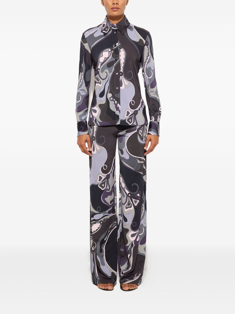 PUCCI orchidee print straight trousers outlook