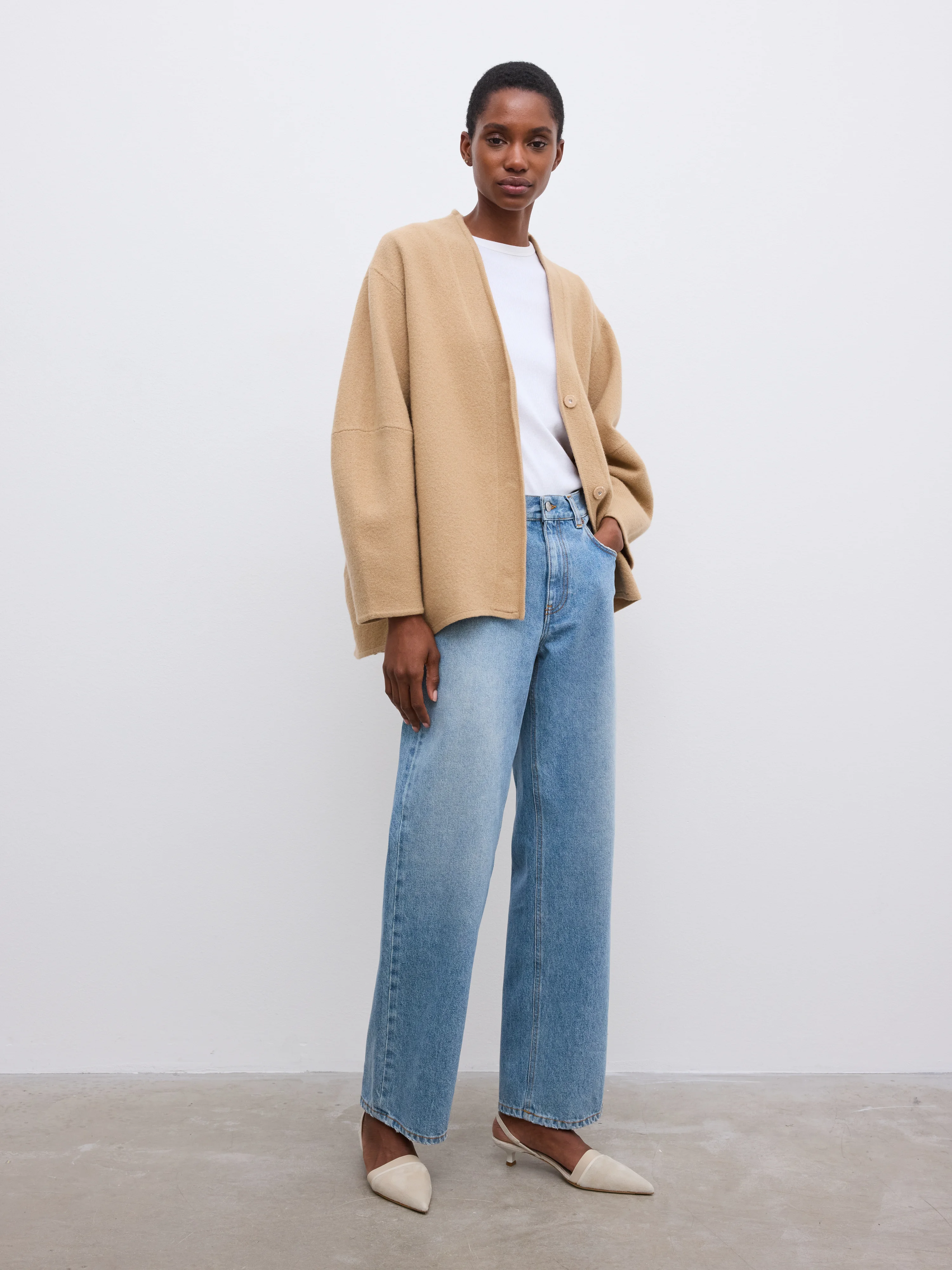 Long wool cardigan - 1