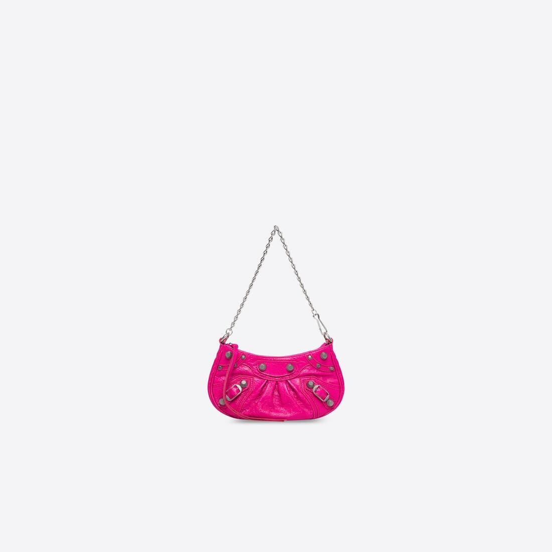 Women's Le Cagole Mini Purse With Chain in Pink - 1