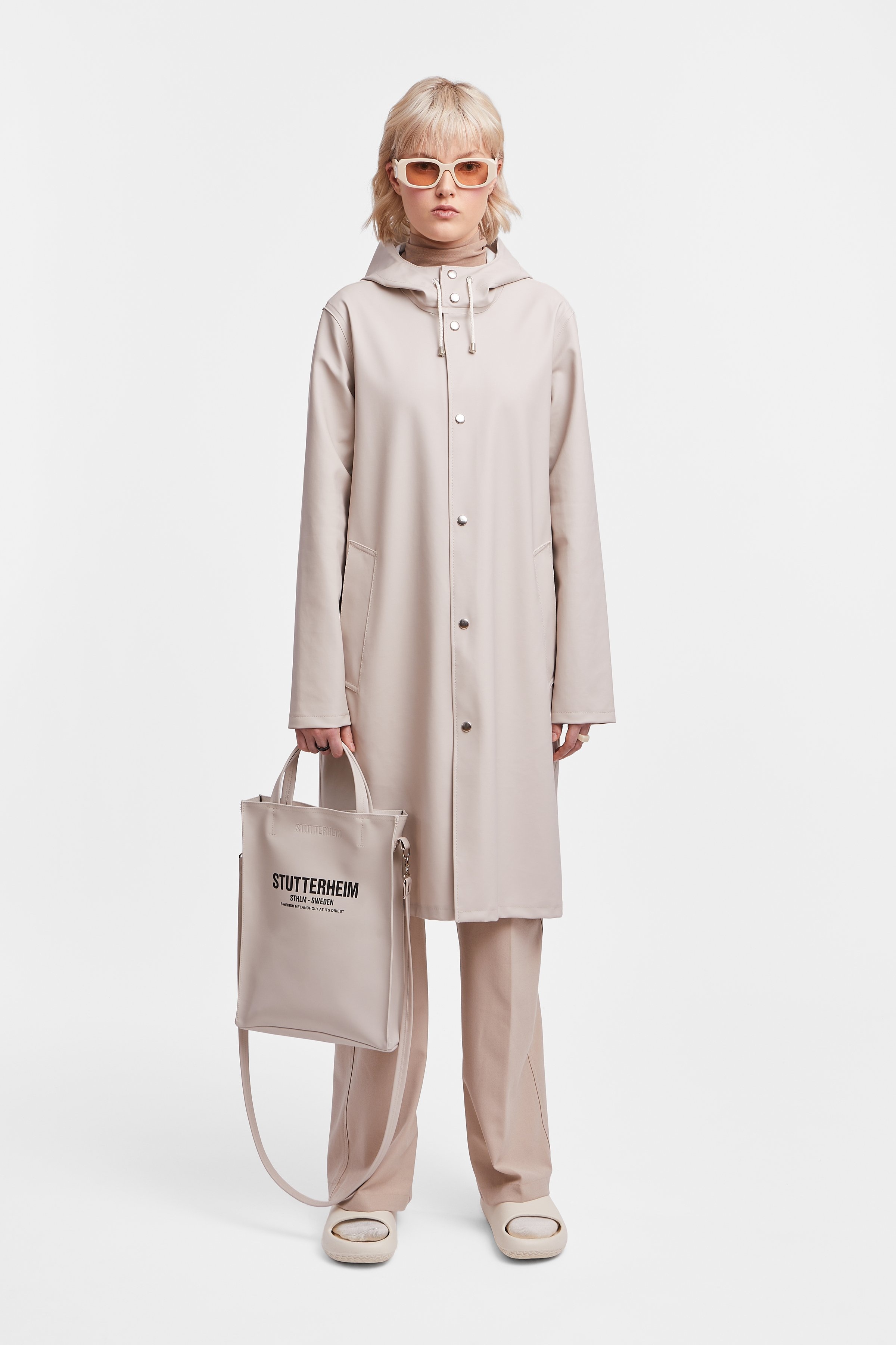 Stockholm Long Raincoat Light Sand - 2