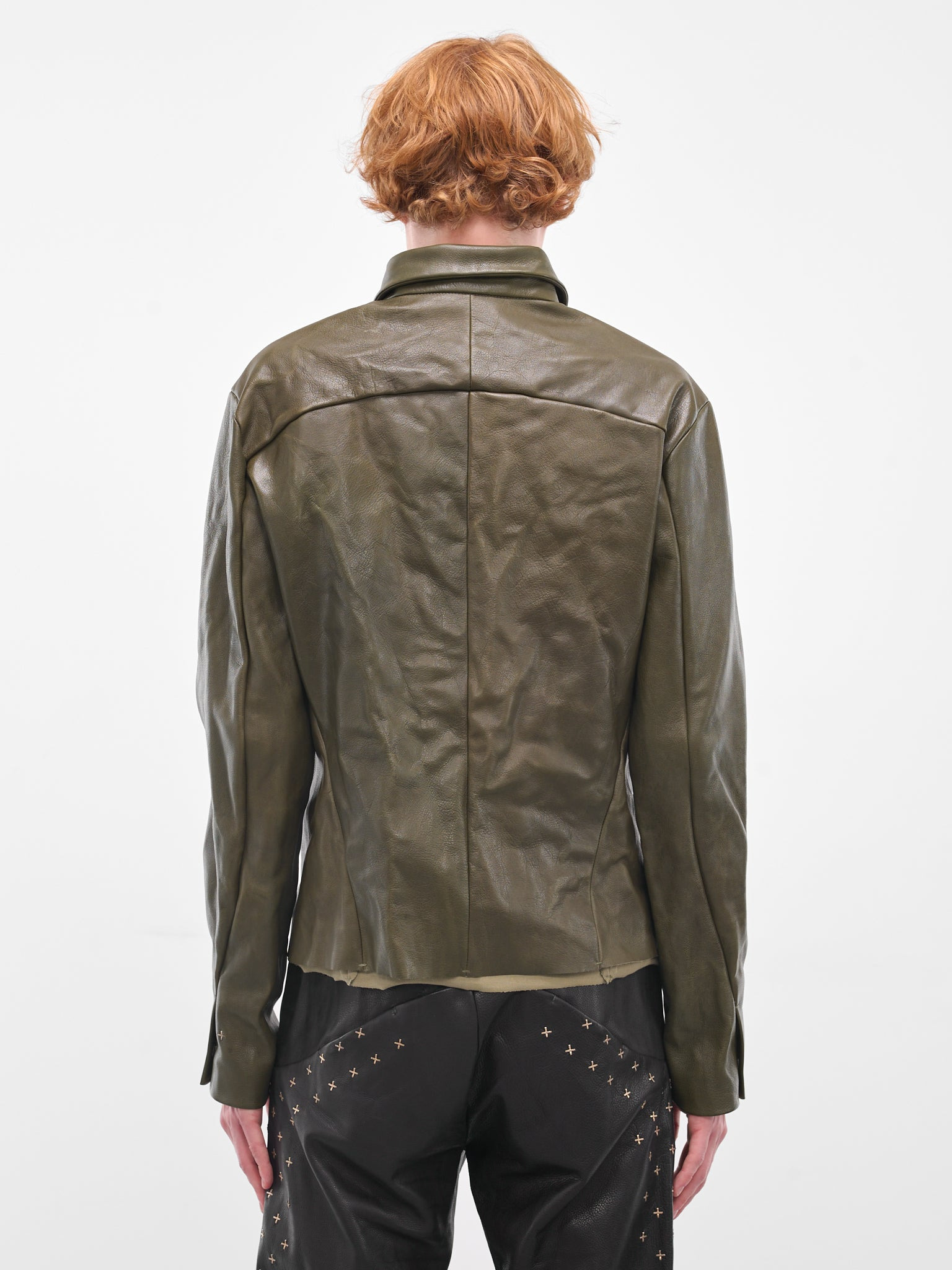 Buffalo Leather Zip Trucker Jacket - 3