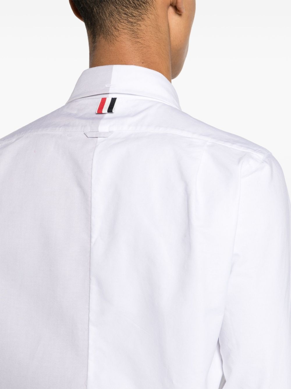 colour-block cotton shirt - 5