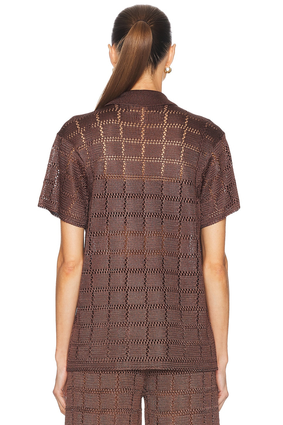 Short Sleeve Patchwork Shirt - 4