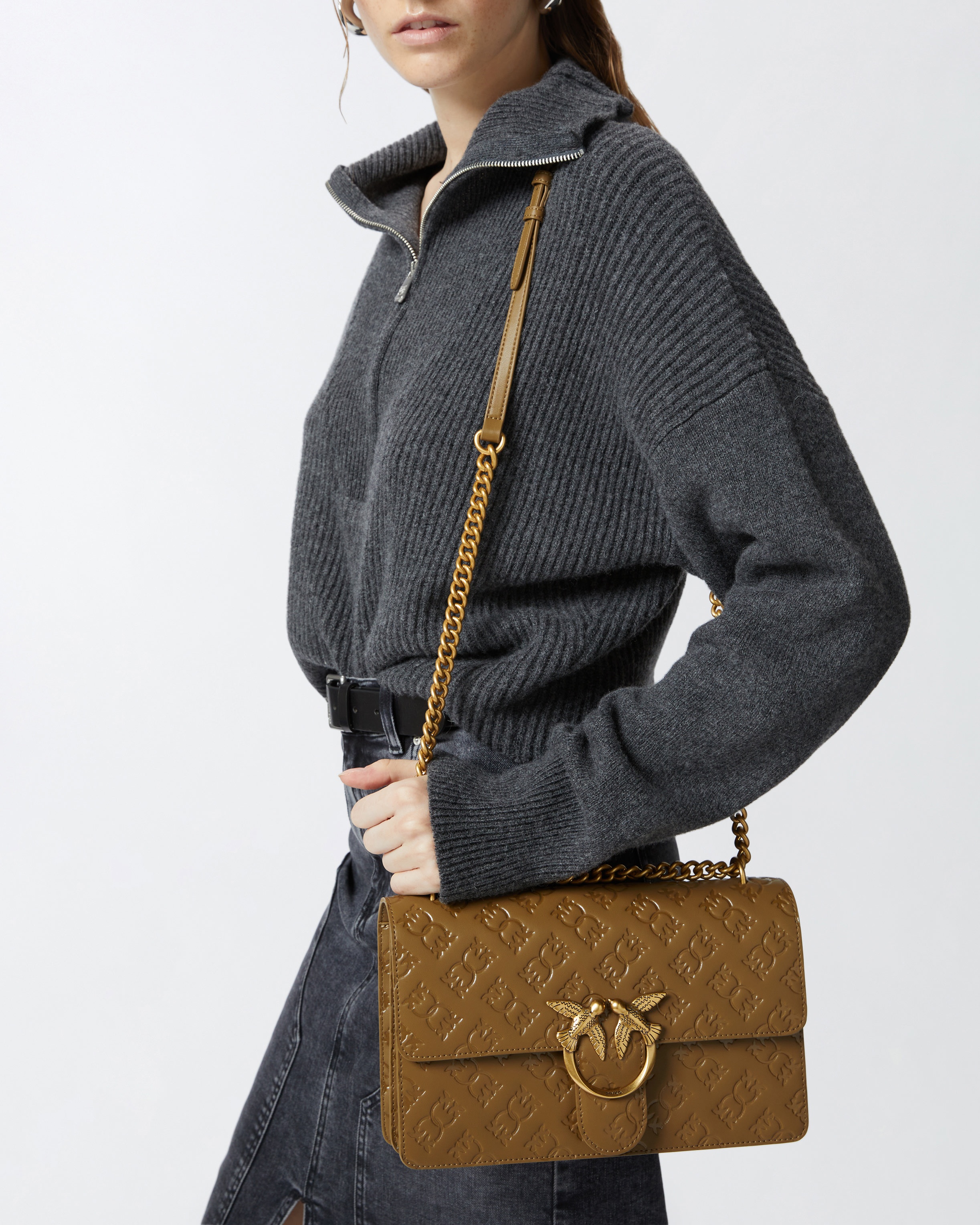 LOVE BAG LEATHER CROSSBODY BAG WITH LOGO - 5