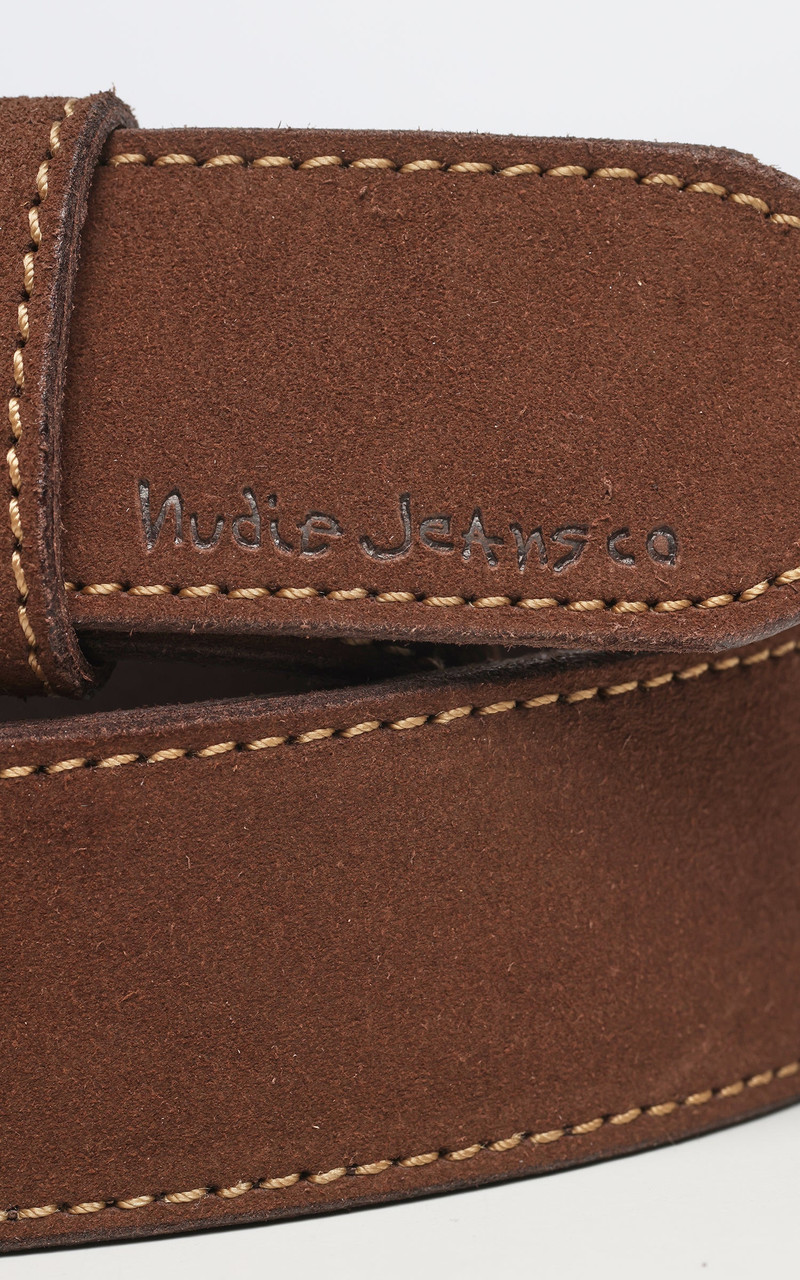 Nudie Jeans NUDIE JEANS PEDERSSON SUEDE BELT DARK BROWN outlook