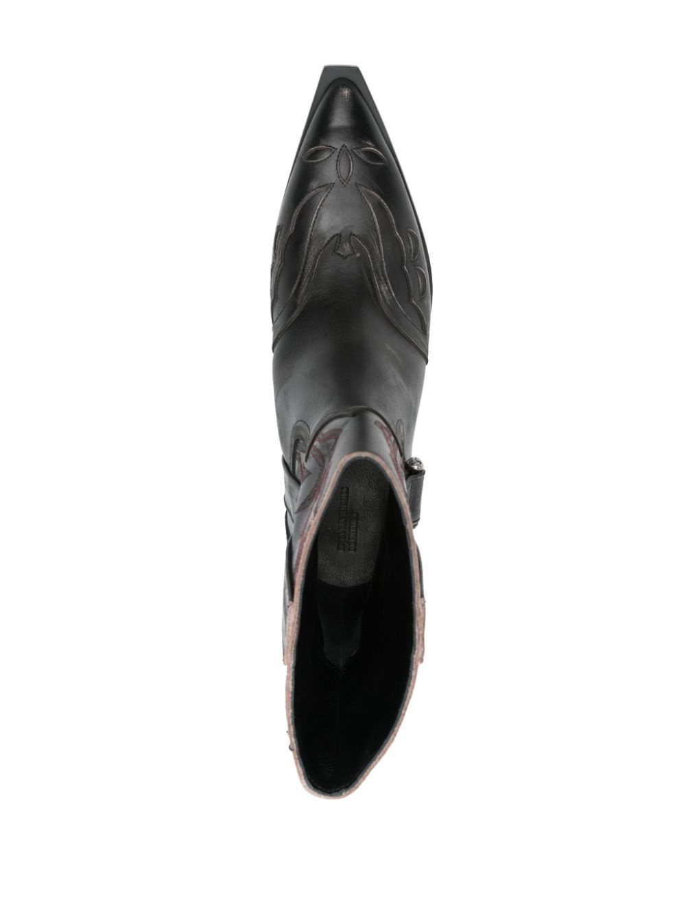 70mm leather boots - 4