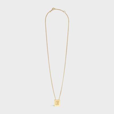 CELINE Alphabet E Necklace in Brass with Gold finish outlook