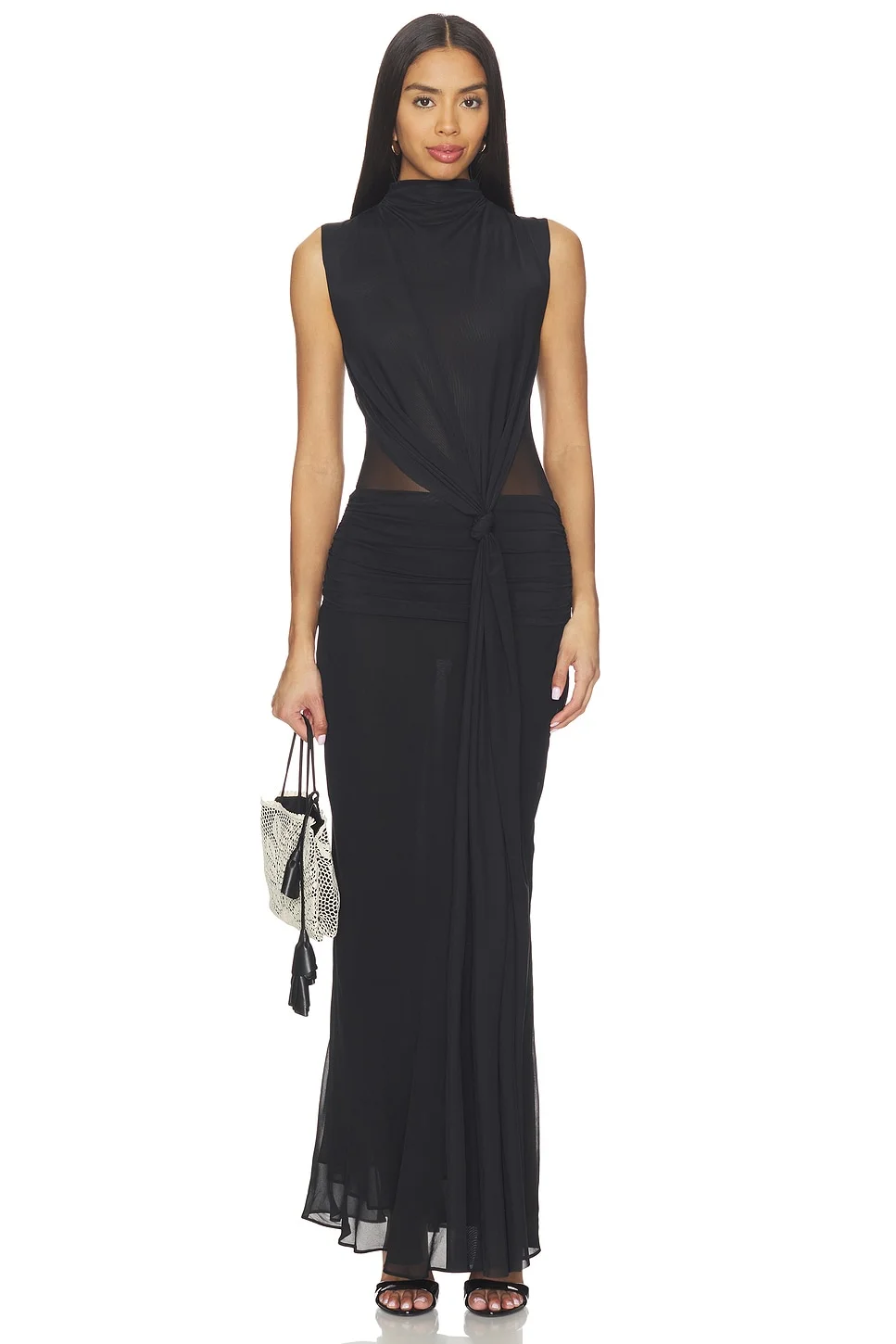Cassis Knot Maxi Dress - 1