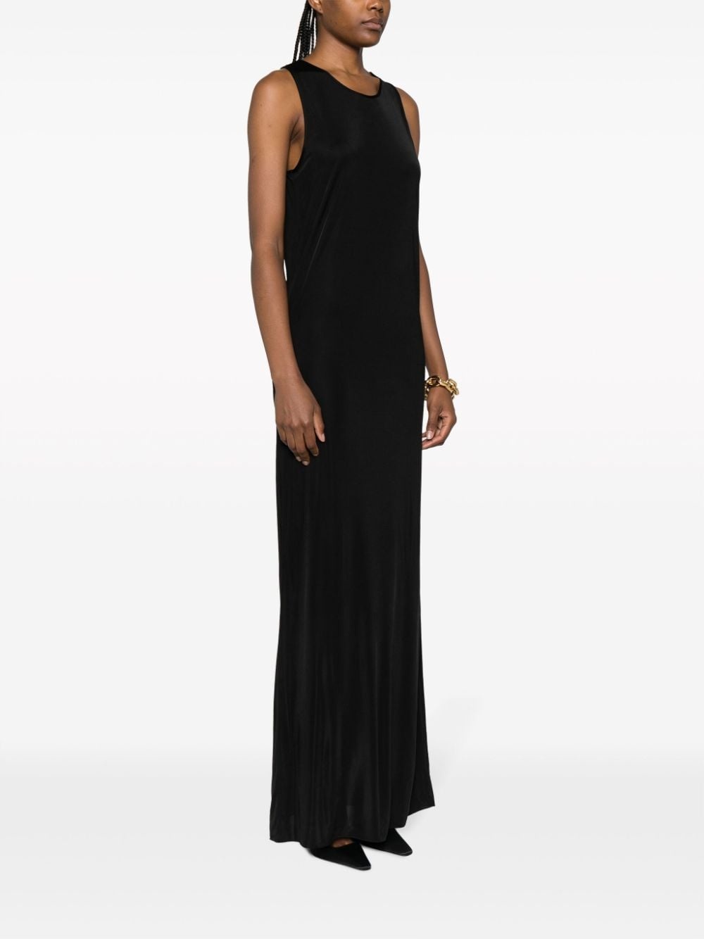 sleeveless high-shine jersey dress - 3