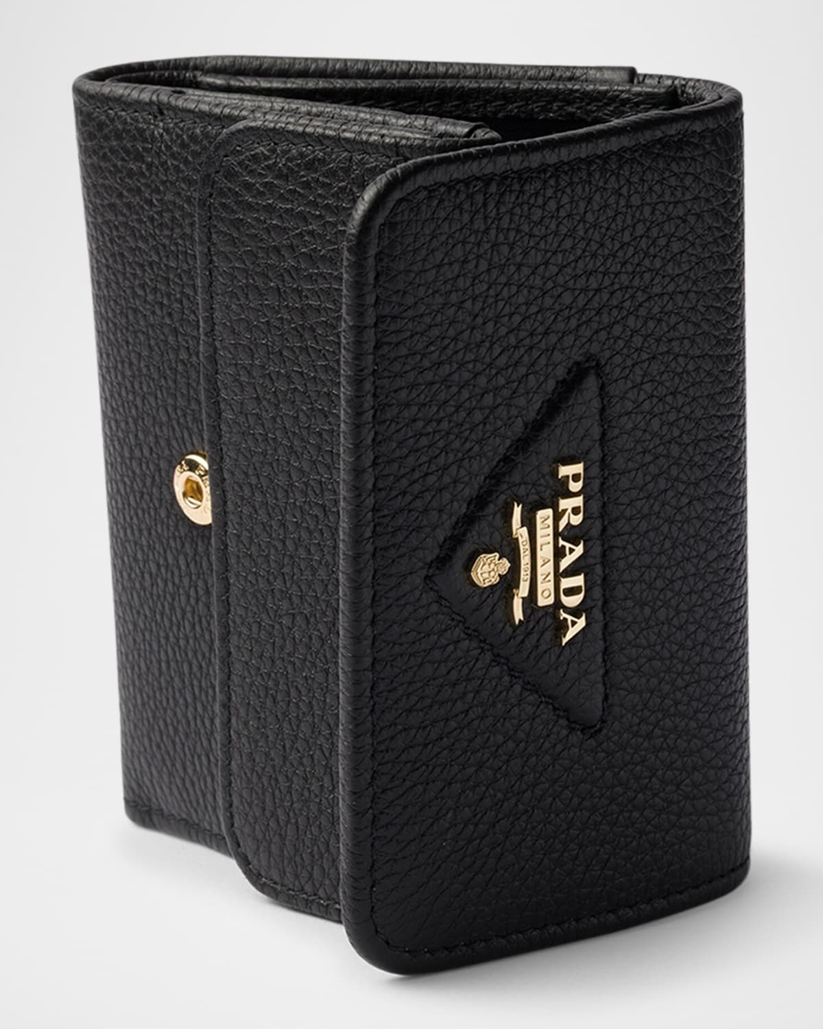 Prada Small Grain Leather Trifold Wallet | REVERSIBLE