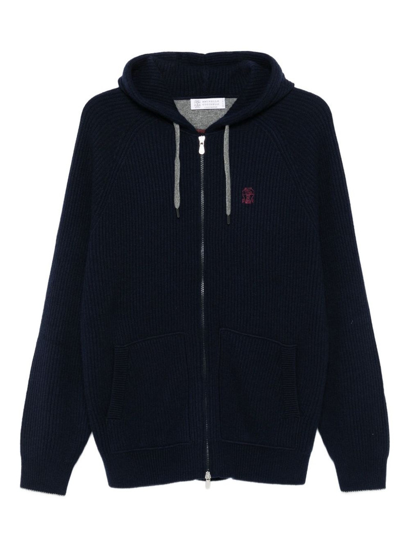 zip-up hooded cardigan 1