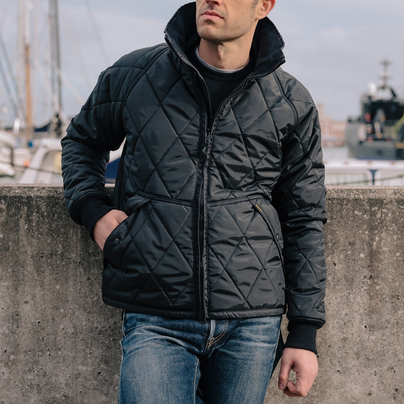 IHJ-127-BLK Primaloft® Quilted Rider's Jacket - Black - 4