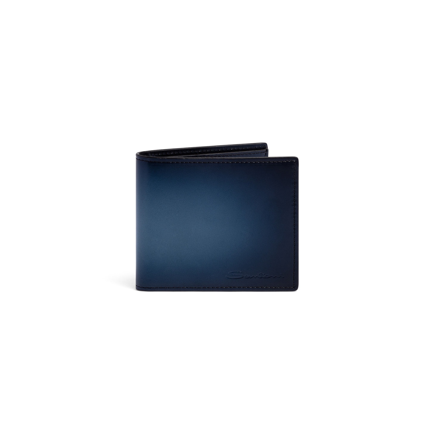 Blue leather wallet - 1