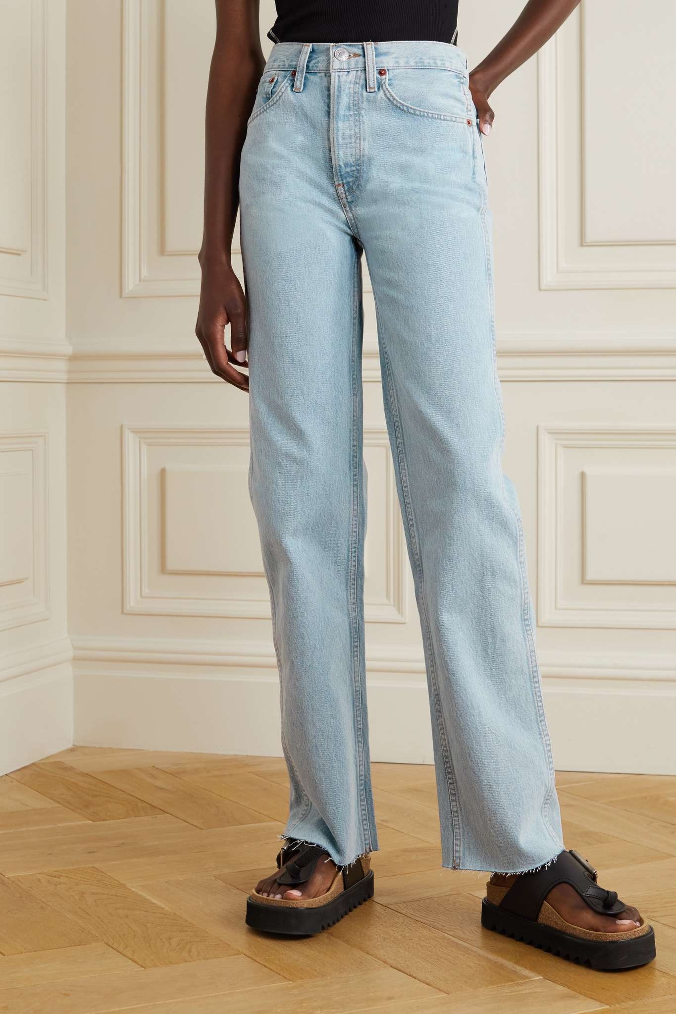 90s high-rise straight-leg jeans - 3