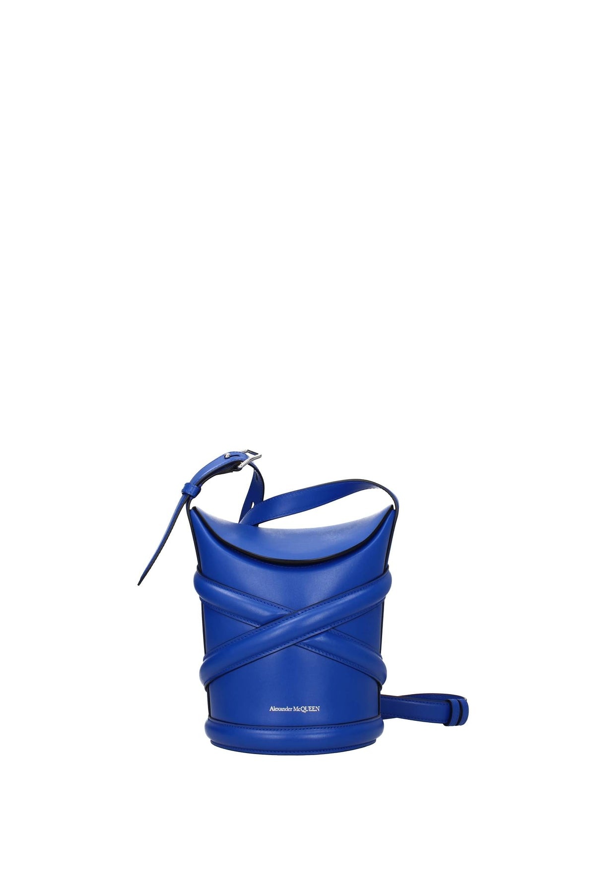 Crossbody Bag the curve Leather Blue - 1