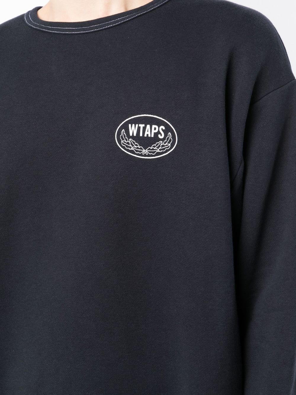 logo-print crew neck sweatshirt - 5