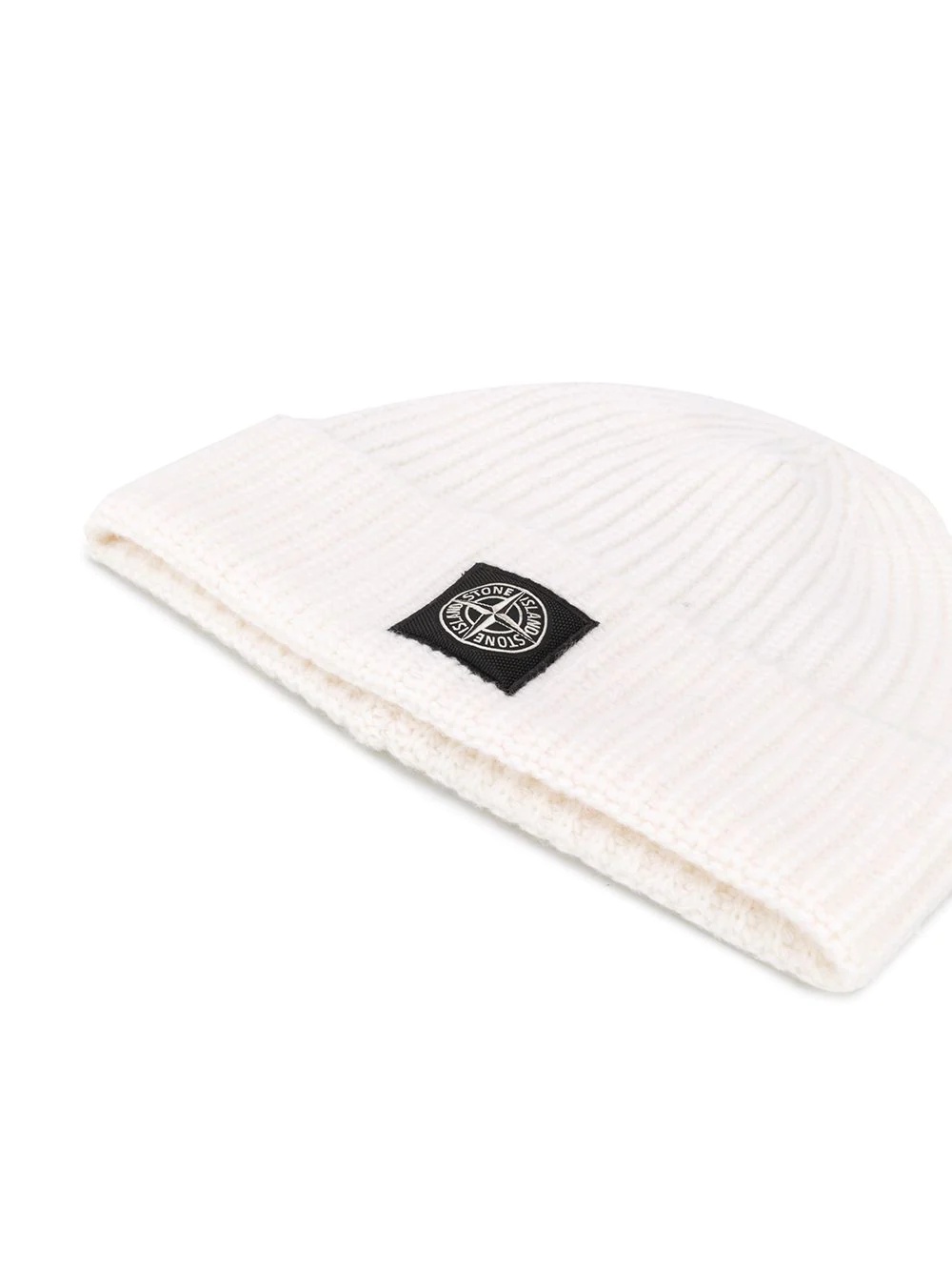 logo-patch wool beanie - 2