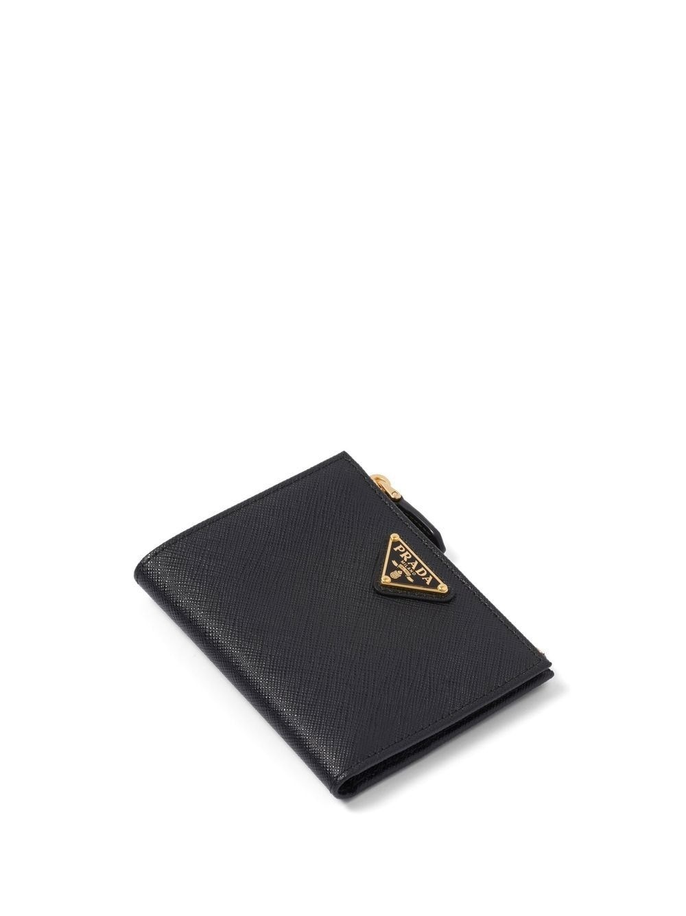triangle-logo Saffiano leather wallet - 4