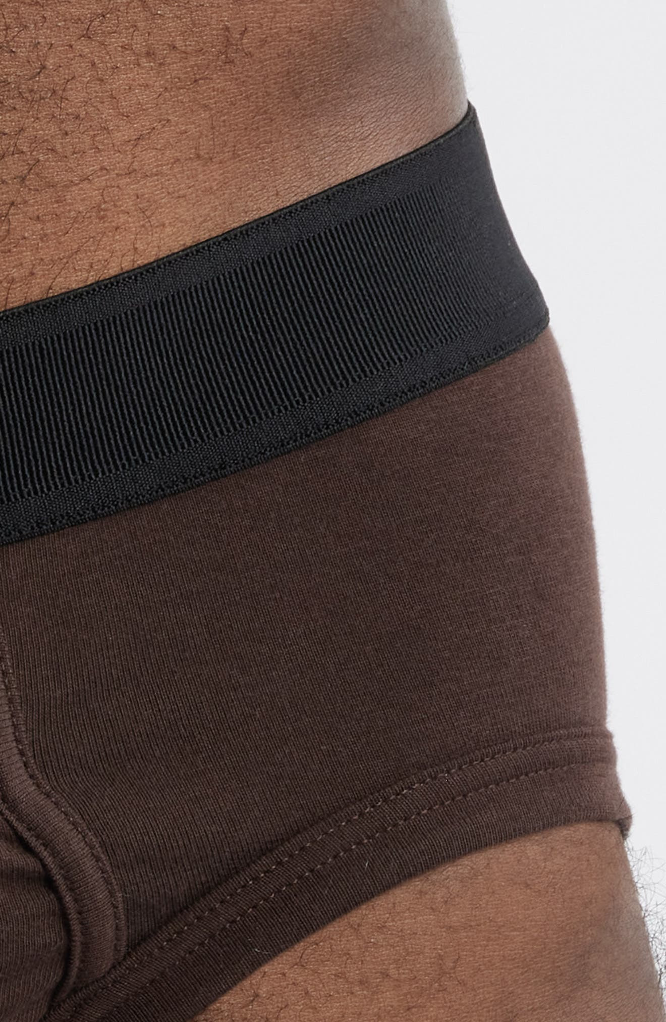 TOM FORD Cotton Stretch Jersey Briefs in Chocolate at Nordstrom - 4