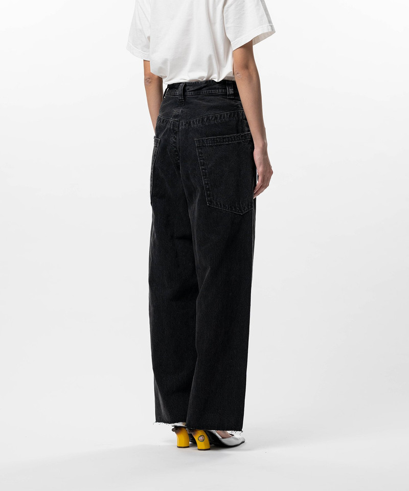 Amateur Sewn Like Wide Denim Pants 11