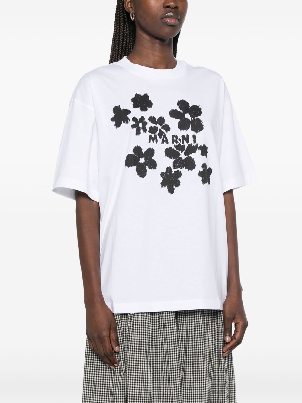floral-print T-shirt - 3