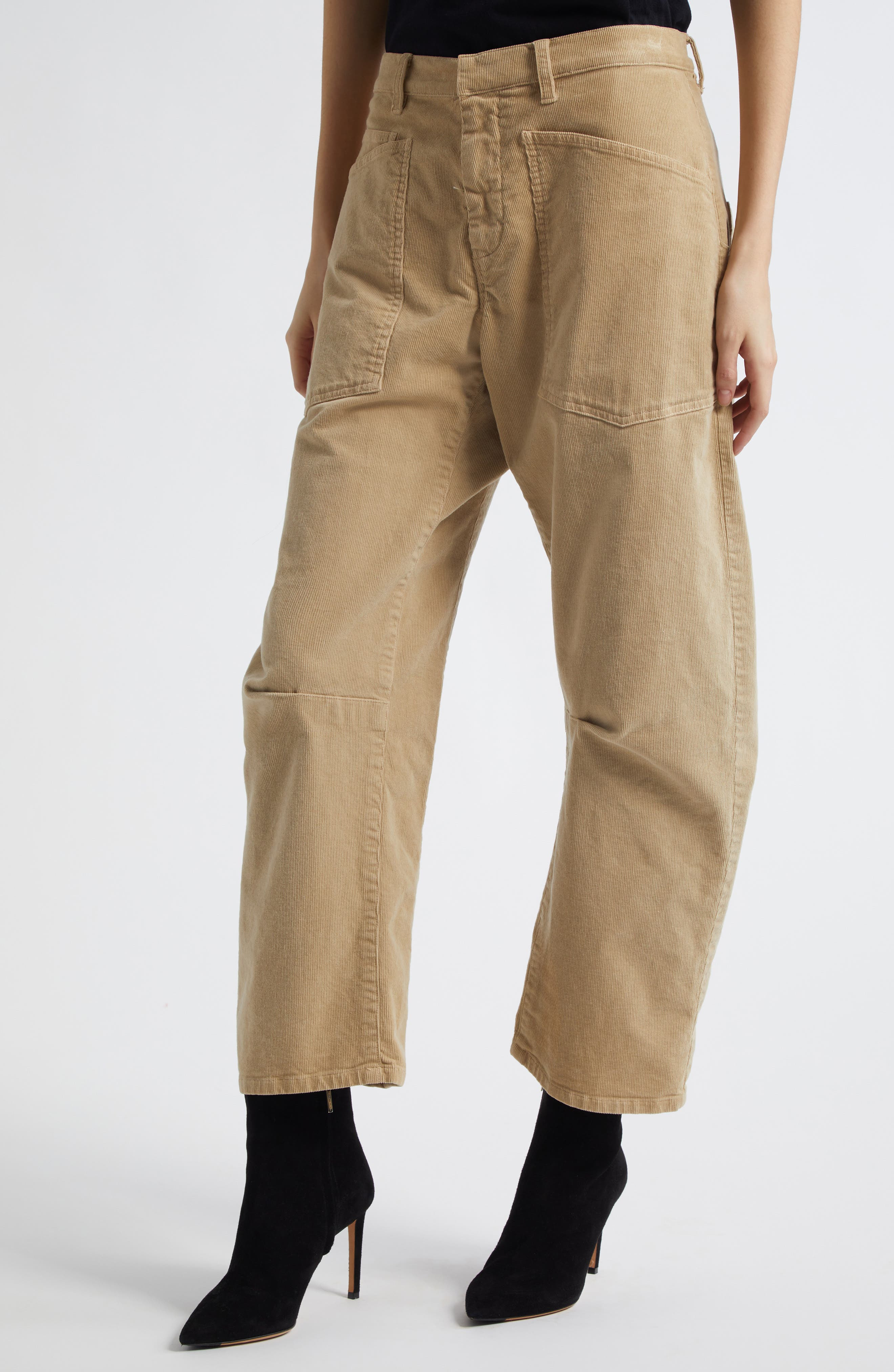 Nili Lotan Shon Corduroy Pants in Sabbia at Nordstrom - 4