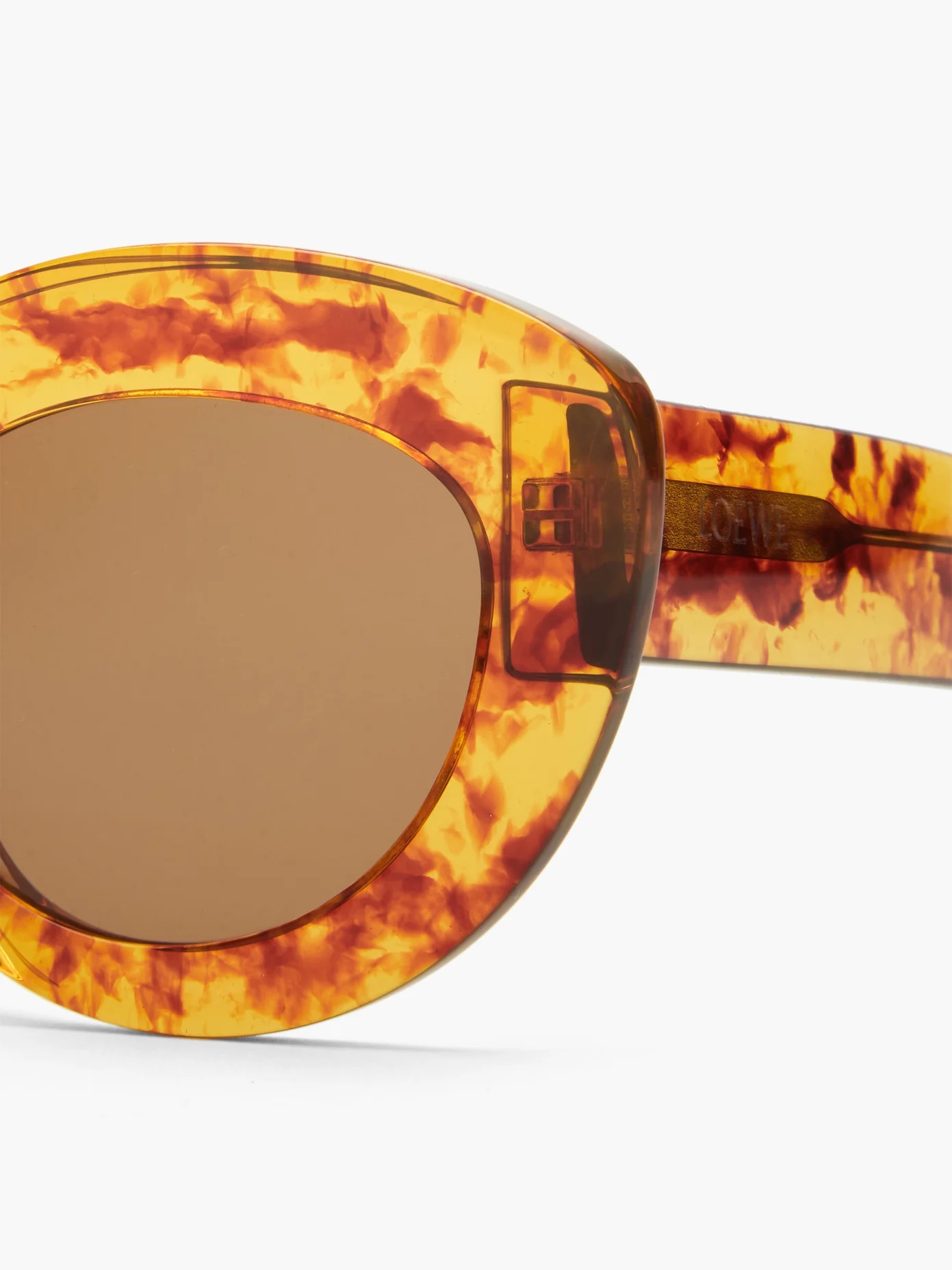 Cat-eye tortoiseshell acetate sunglasses - 6