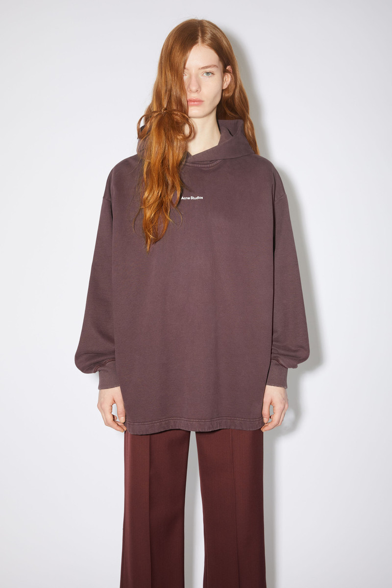 Acne Studios Logo hooded sweatshirt - Aubergine purple outlook