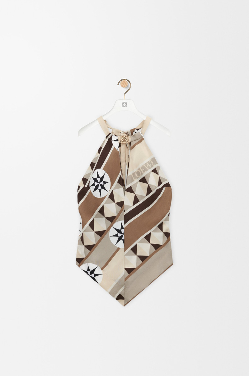 Halterneck top in silk 1