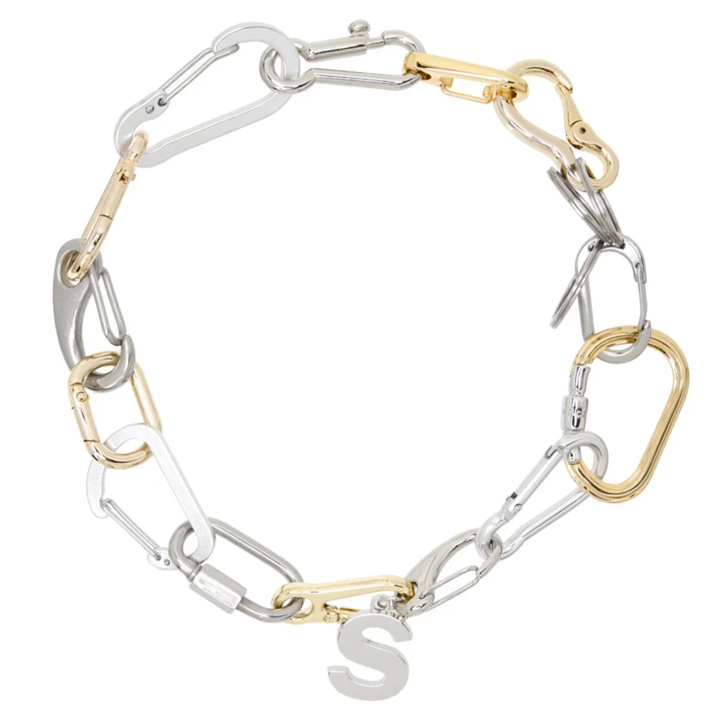 CARABINER CHAIN NECKLACE - GOLD/SILVER - 1