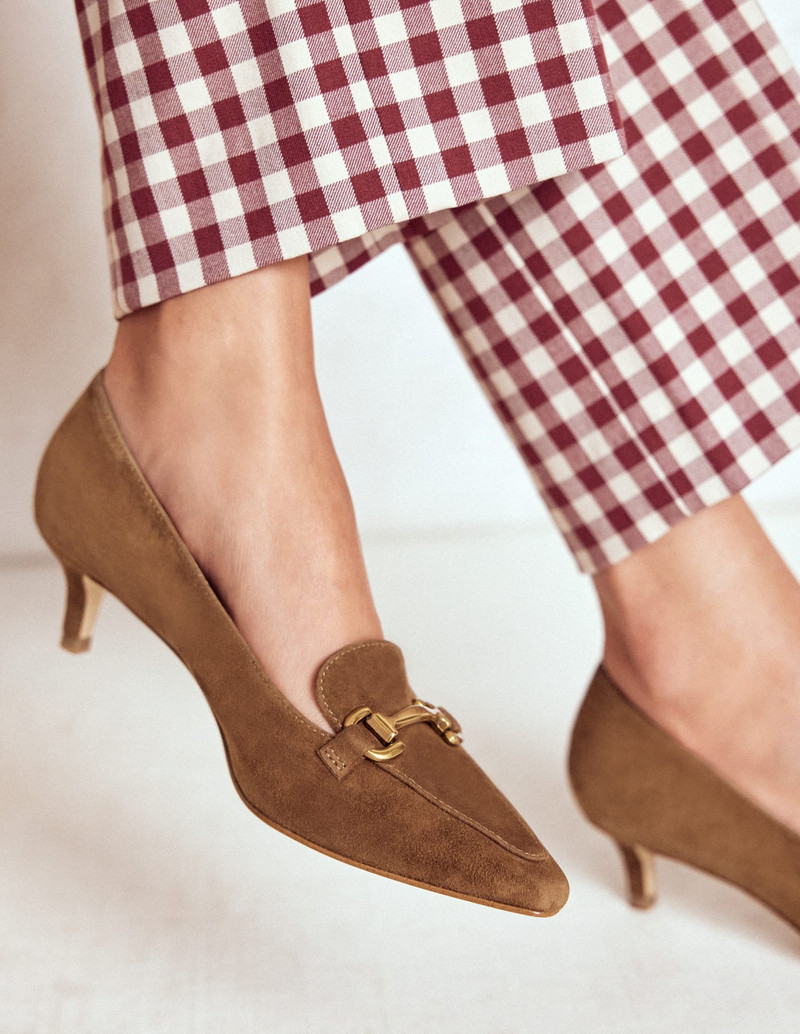 BODEN Iris Heel Snaffle Point Loafer-Raw Umber outlook