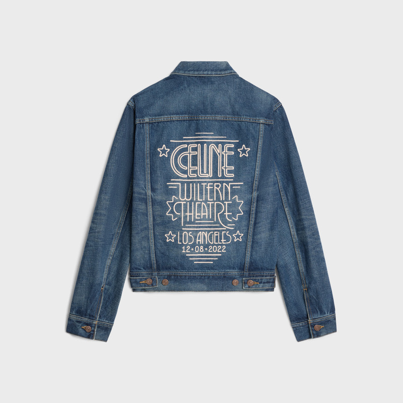 CELINE Trucker jacket in dark union wash denim outlook