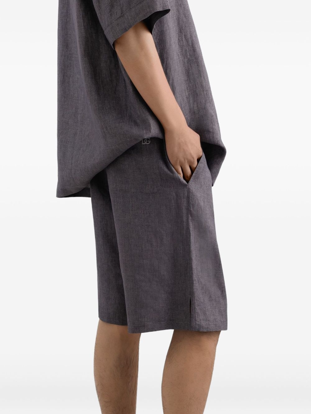 linen bermuda shorts - 4