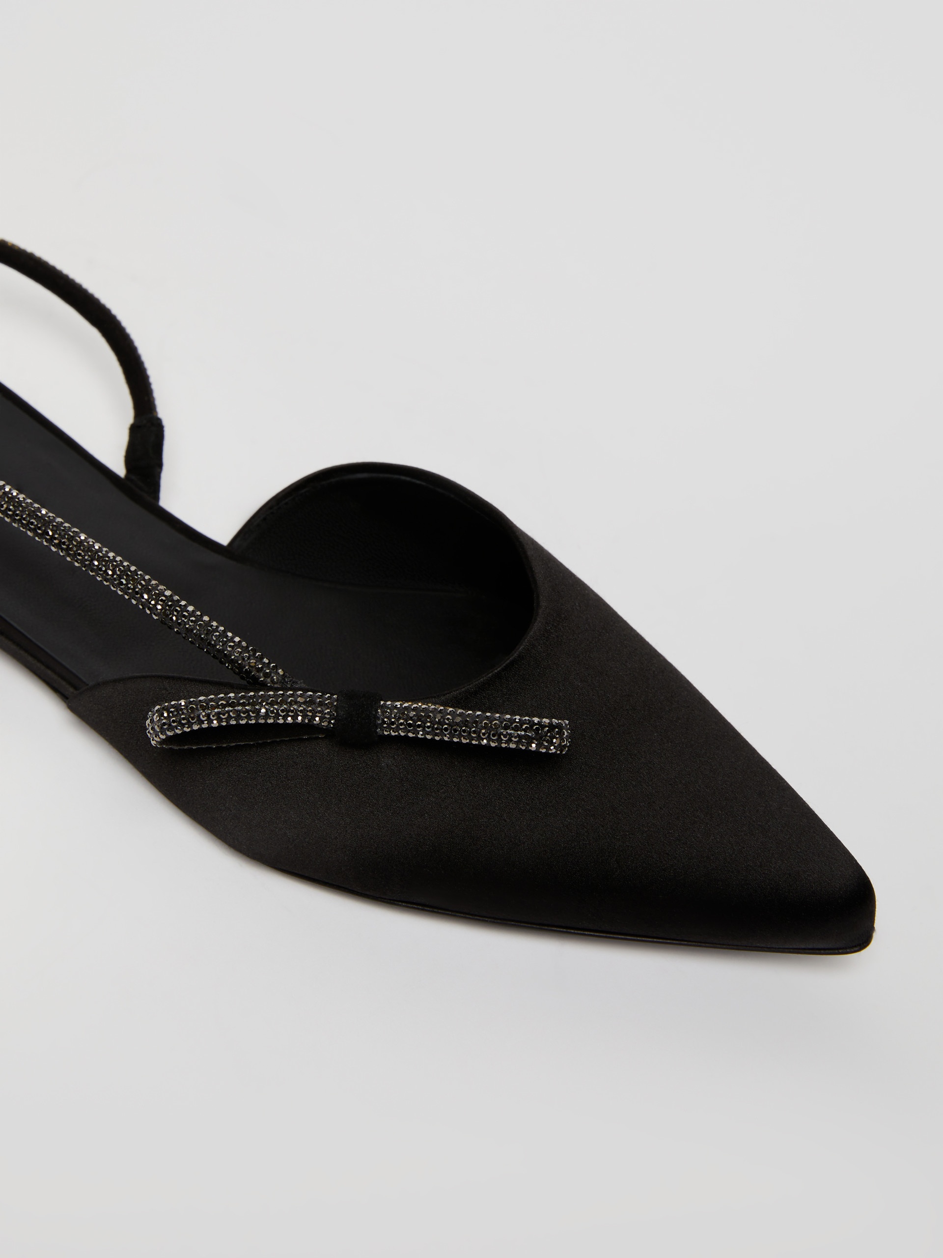 CRYSTALSLING Satin slingback ballet flats - 4
