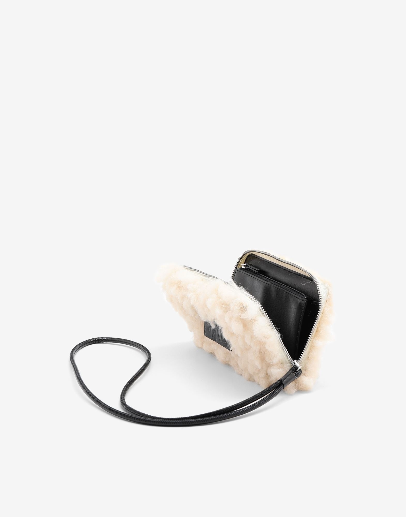 Faux shearing large wallet - 3