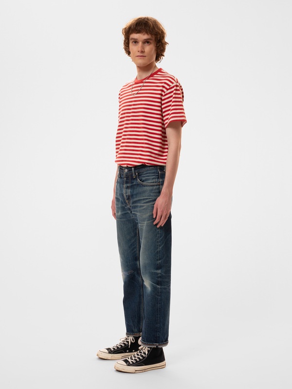 Leffe Breton Stripe Tee Offwhite/Red - 2