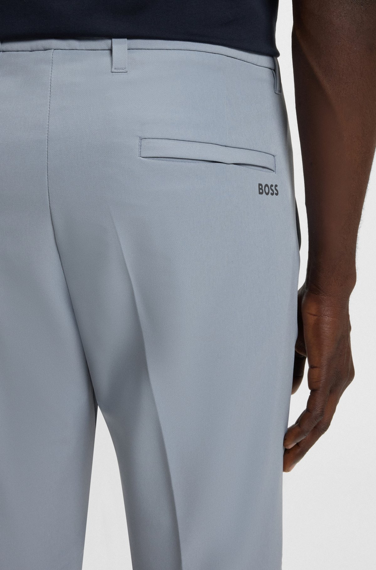 SLIM-FIT PANTS IN WATER-REPELLENT STRETCH FABRIC - 5