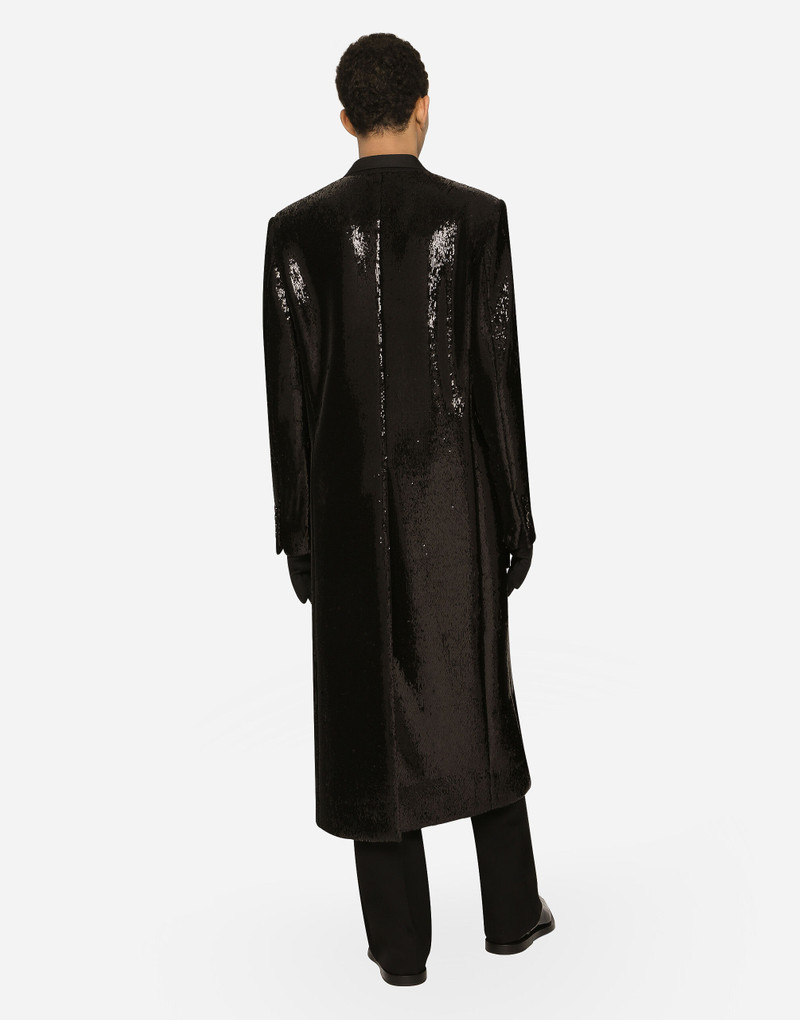 Sequined double-breasted coat 3