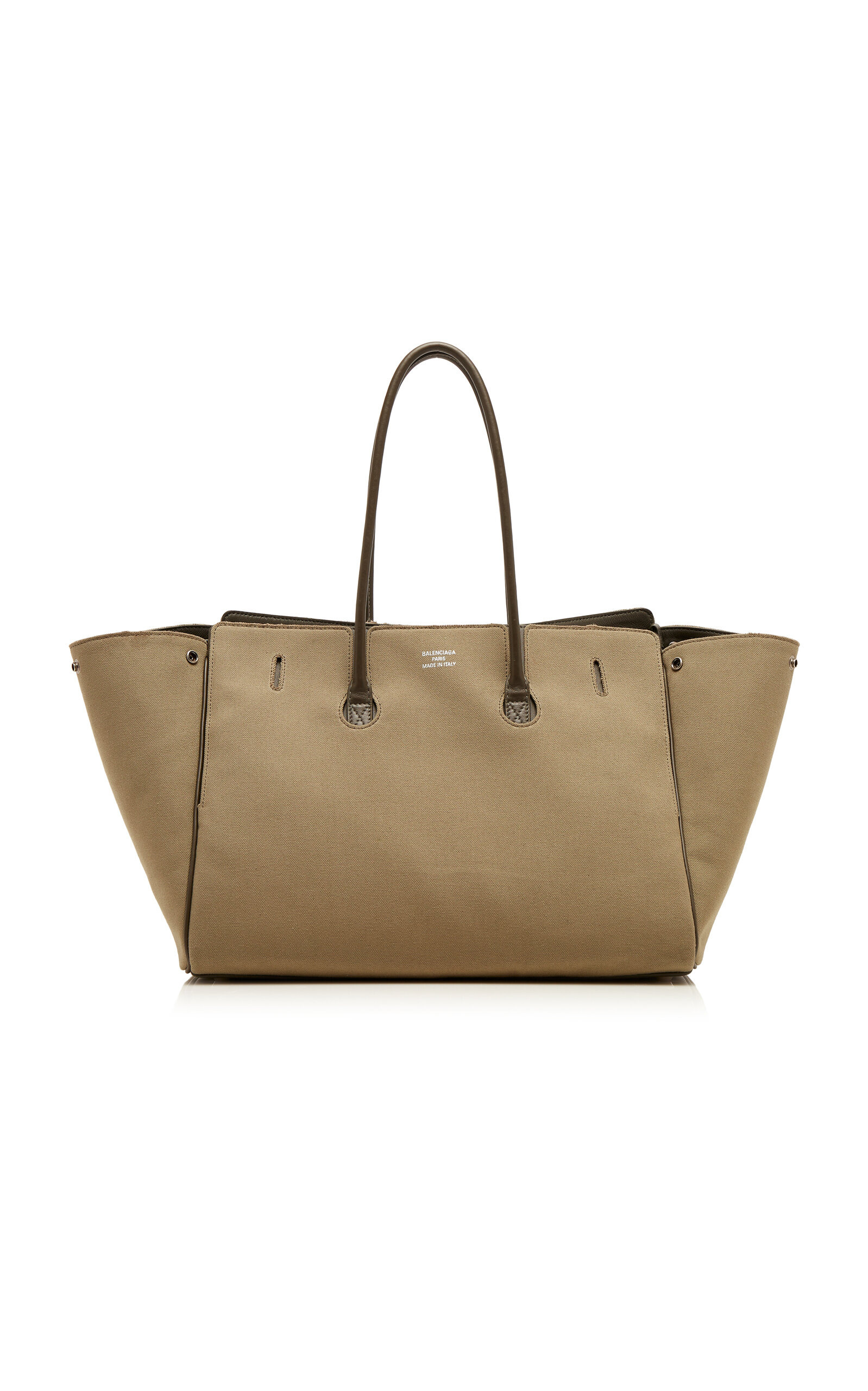 Bel Air Medium Leather Carryall khaki - 4