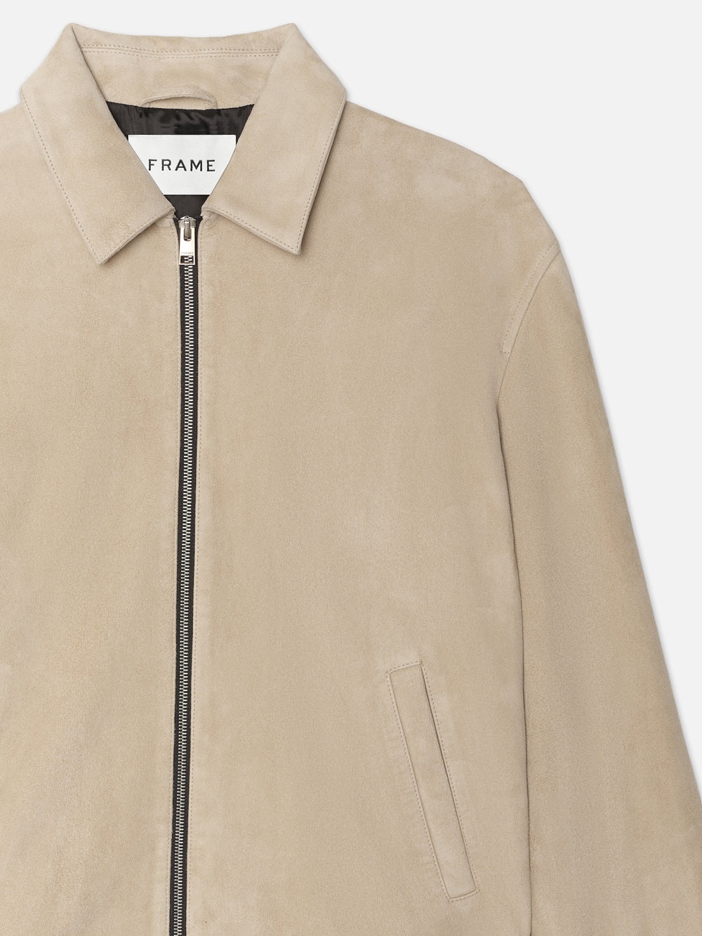 Clean Suede Jacket in Smoke Beige - 2
