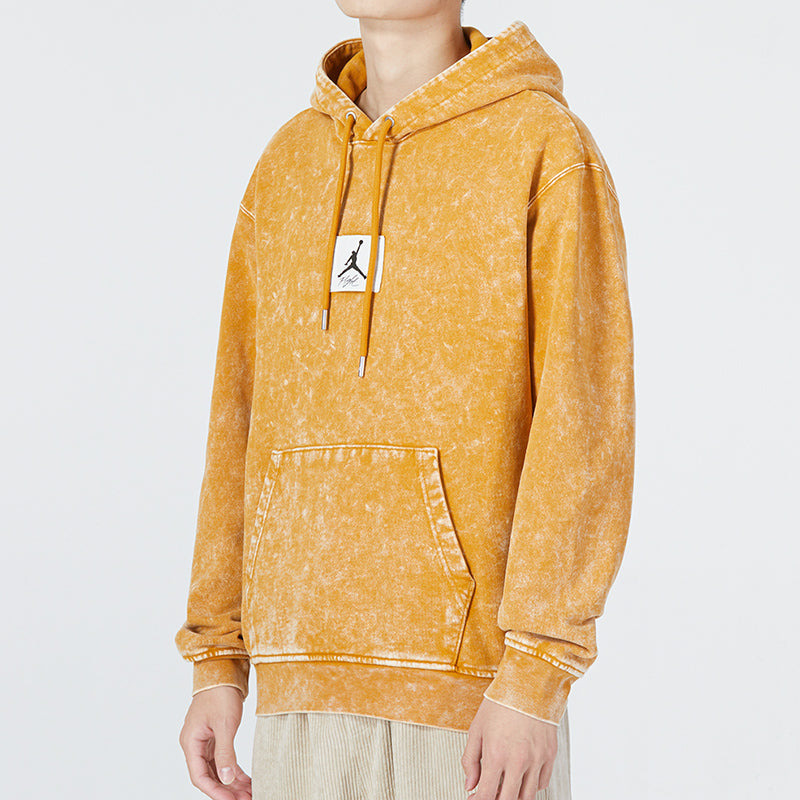 Men's Air Jordan Tie Dye Logo Athleisure Casual Sports Pullover Yellow DR3088-712 - 3