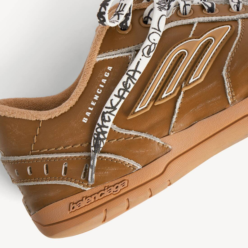 BALENCIAGA Men's Hamptons Medium Worn-out Sneaker in Camel outlook